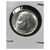1957 US ROOSEVELT DIME AU