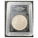 1883 US MORGAN SILVER DOLLAR SLABBED VG
