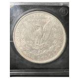 1883 US MORGAN SILVER DOLLAR SLABBED VG