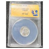 1950 US PROOF ROOSEVELT DIME ANACS PF66