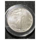 1990 AMERICAN SILVER EAGLE 1 TROY OZ .999 FINE SILVER IN AIRTITE
