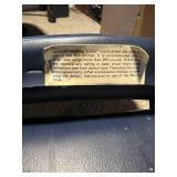 Mid-Century Modern Blue Vinyl Sled Base Lounge Chair