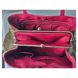 Coach Signature Canvas & Leather Handbag (Style F17424)