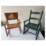 Pair of Vintage Child’s Rocking Chairs