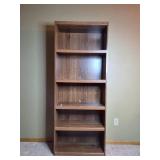 Large Wooden Bookshelf with Adjustable Shelves