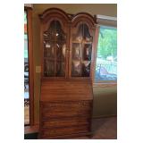 Antique Secretary Desk with Hutch and Glass Doors