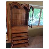 Antique Secretary Desk with Hutch and Glass Doors