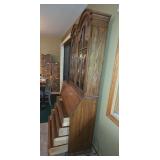 Antique Secretary Desk with Hutch and Glass Doors