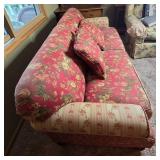 Floral Patterned Sofa with Decorative Cushions