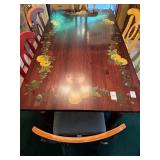 Dining Room Table with 6 Shabby Chic Painted Chairs