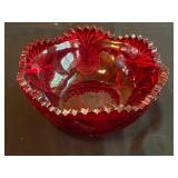 Collection of Decorative Glass and Ceramic Items with Doily Inc Enesco Musical Eagle Playing "Born Free"