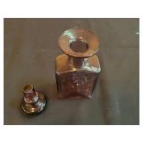 Collection of Decorative Glass and Ceramic Items with Doily Inc Enesco Musical Eagle Playing "Born Free"