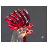 Collection of Decorative Glass and Ceramic Items with Doily Inc Enesco Musical Eagle Playing "Born Free"