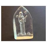 Fenton Glass Bear, Beautiful Antique Pink Glass Basket in Stand & Misc Crystal and Glass Decor Pieces