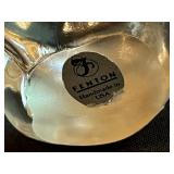 Fenton Glass Bear, Beautiful Antique Pink Glass Basket in Stand & Misc Crystal and Glass Decor Pieces