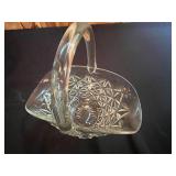 Vintage Crystal Glassware Set with Pedestal Covered Cake Plate (new), Basket, and Plates