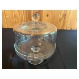 Vintage Crystal Glassware Set with Pedestal Covered Cake Plate (new), Basket, and Plates