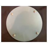 VTG Fenton Cranberry Glass 7" Ruffle-Top CRUET w/ Stopper & Assorted Decorative Glass Items