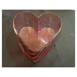 VTG Fenton Cranberry Glass 7" Ruffle-Top CRUET w/ Stopper & Assorted Decorative Glass Items