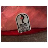 VTG Fenton Cranberry Glass 7" Ruffle-Top CRUET w/ Stopper & Assorted Decorative Glass Items