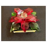 VTG Fenton Cranberry Glass 7" Ruffle-Top CRUET w/ Stopper & Assorted Decorative Glass Items