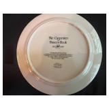 Fenton Cranberry Opalescent Hobnail Cruet & VTG Collection of Decorative Plates and Figurines Including Frances Hook Numbered Plate and Willow Tree "Courage"