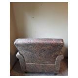 Patterned Upholstered Armchair with Paisley Design