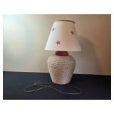 Rustic Rope Table Lamp with Star Pattern Shade