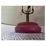 Rustic Rope Table Lamp with Star Pattern Shade