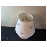 Rustic Rope Table Lamp with Star Pattern Shade