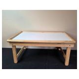 Assorted Home Decor Collection with Table, Wastebasket, and Shelf