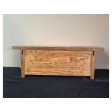 Assorted Home Decor Collection with Table, Wastebasket, and Shelf