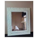 Simply Shabby Chic Wall Mirror with Ornate White Frame