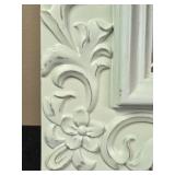 Simply Shabby Chic Wall Mirror with Ornate White Frame