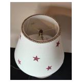 Rope Table Lamp and Framed Cross-Stitch Artwork Set