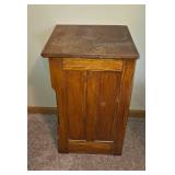 Antique Wooden 3-Drawer Side Table with Distressed Finish