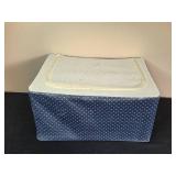 Set of Christmas Decorative Boxes and Blue Storage Box