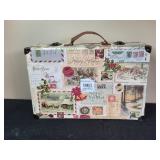 Set of Christmas Decorative Boxes and Blue Storage Box