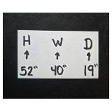 Antique Wooden Dresser with Brass Tone Hardware