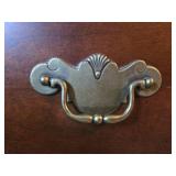 Antique Wooden Dresser with Brass Tone Hardware