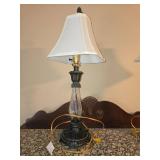 Pair of Elegant Table Lamps with White Fabric Shades