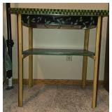Hand-Painted Accent Table with Drawer