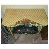 Hand-Painted Accent Table with Drawer