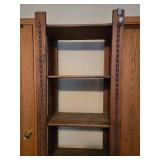 Wooden Bookshelf with Carved Details -shelf contents not inc