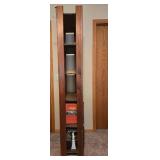 Wooden Bookshelf with Carved Details -shelf contents not inc