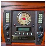 Victrola Wooden Music Center with Recordable CD Player and Turntable