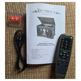 Victrola Wooden Music Center with Recordable CD Player and Turntable