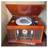 Victrola Wooden Music Center with Recordable CD Player and Turntable