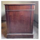 Vintage Wooden Desk with Multiple Drawers & Chair