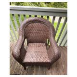 Wicker Patio Furniture Set with Glass Tabletop